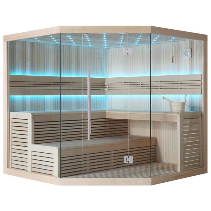 Finská sauna EAGO AWT E1111B hemlock 200×200 bez kamen
