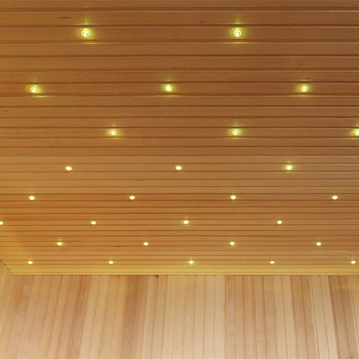 Finská sauna EAGO AWT E1115C hemlock 180×180 9 kW Cilindro