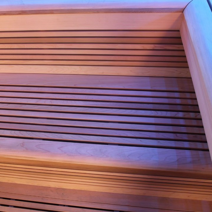 Finská sauna EAGO AWT E1242B červený cedr 200×200 9 kW EOS Cubo