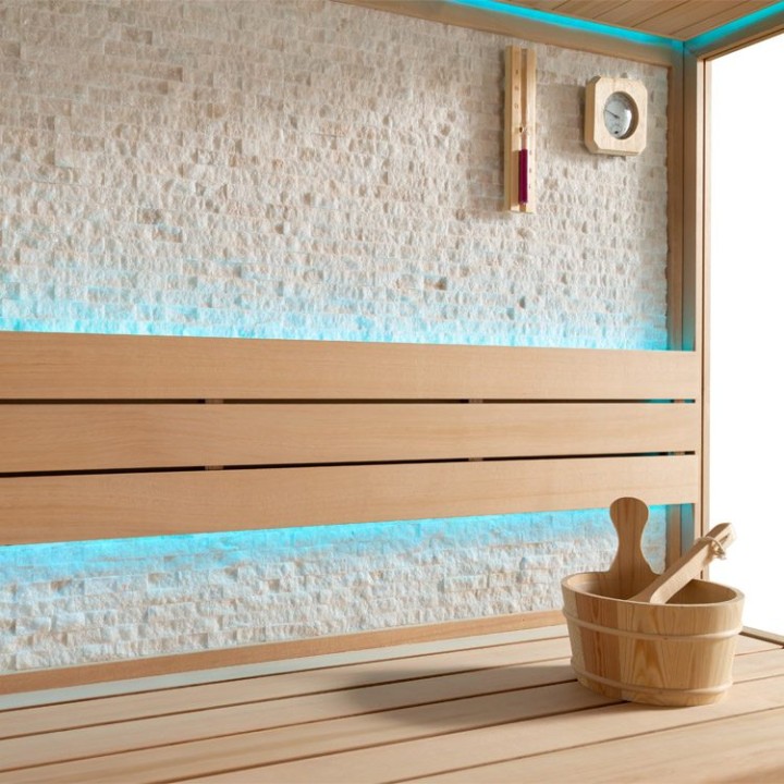 Finská sauna EAGO AWT E1601XL hemlock 250×250 bez kamen