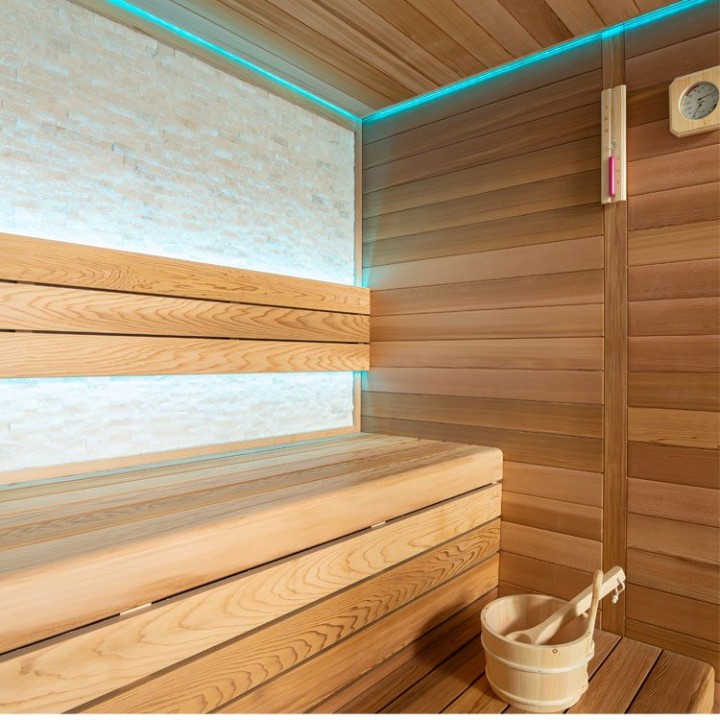Finská sauna EAGO AWT E1602B červený cedr 200×170 bez kamen