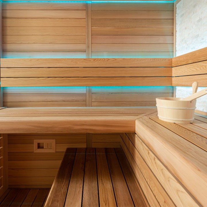 Finská sauna EAGO AWT E1602B červený cedr 200×170 bez kamen
