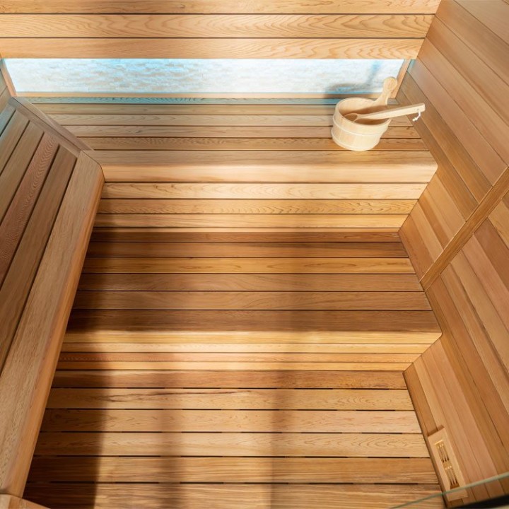 Finská sauna EAGO AWT E1602B červený cedr 200×170 bez kamen