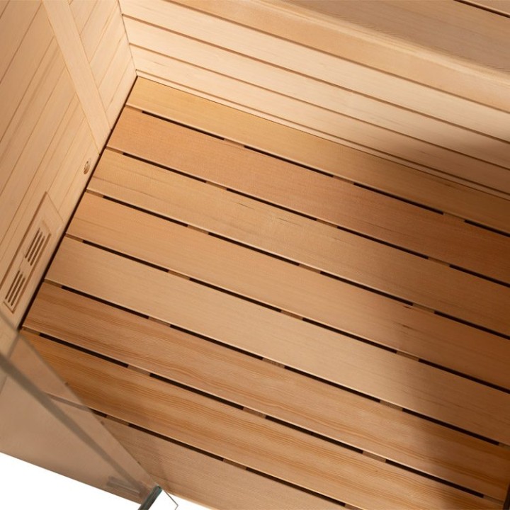 Finská sauna EAGO AWT E1603A hemlock 220×200 9 kW Cilindro