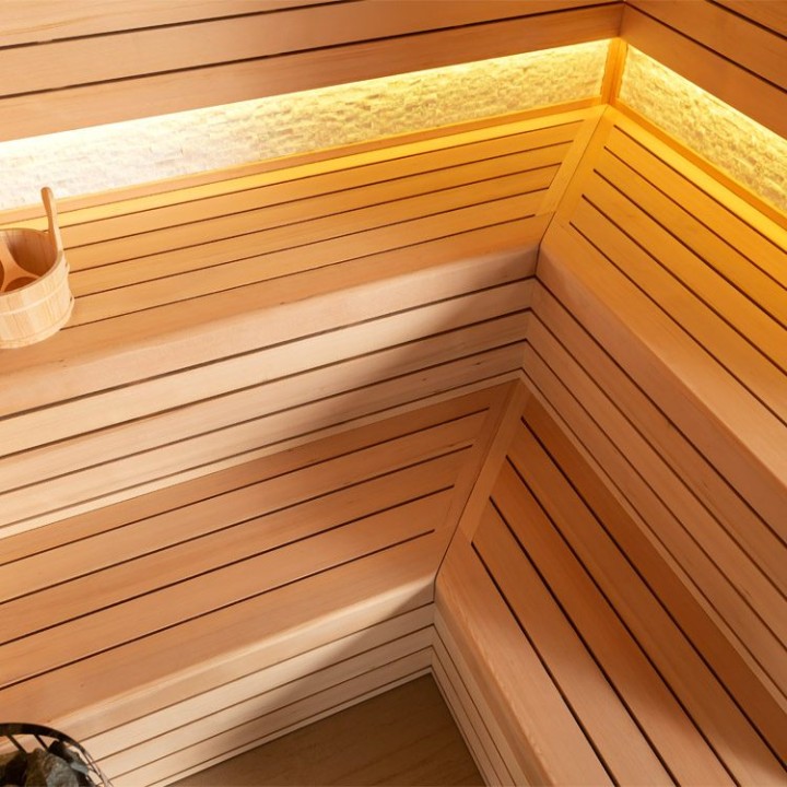 Finská sauna EAGO AWT E1603C hemlock 180×180 bez kamen