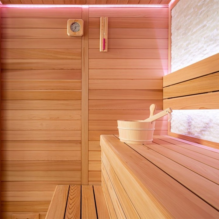 Finská sauna EAGO AWT E1604A červený cedr 200×160 bez kamen