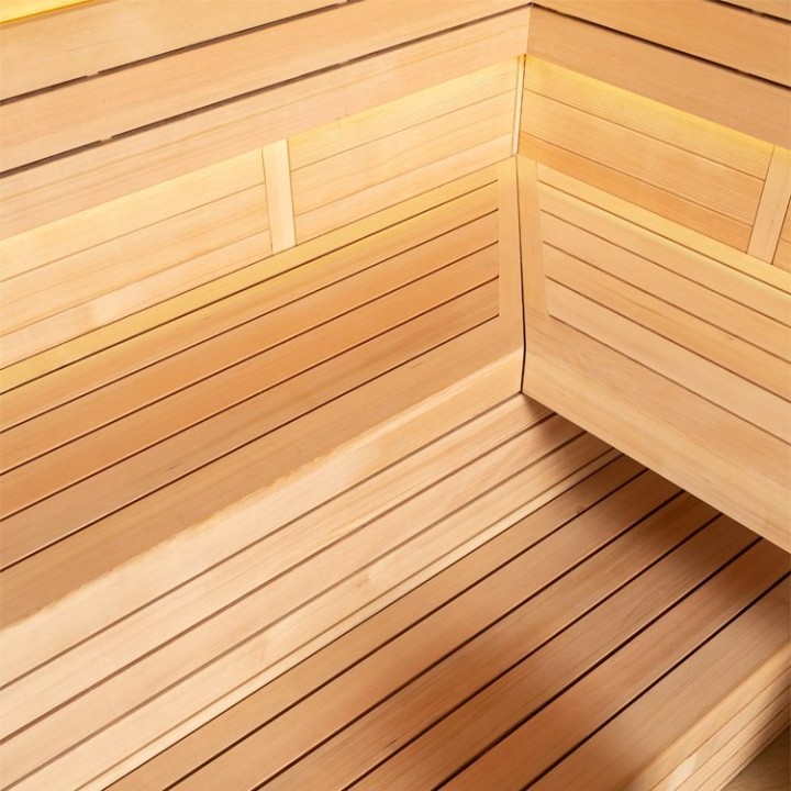 Finská sauna EAGO AWT E1611XL hemlock 250×250 bez kamen
