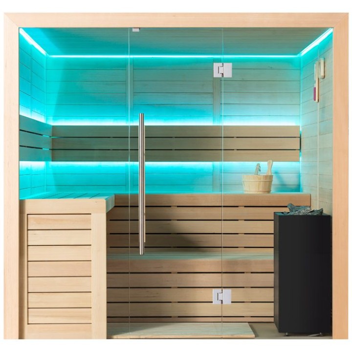 Finská sauna EAGO AWT E1612B hemlock 200×170 bez kamen