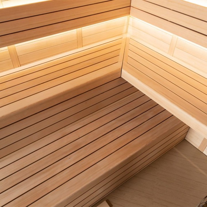 Finská sauna EAGO AWT E1621C hemlock 180×180 bez kamen