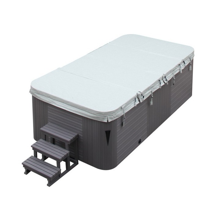 SWIM SPA - Venkovní vířivý bazének s protiproudem Pearl shadow/šedý kabinet 450x230x135 