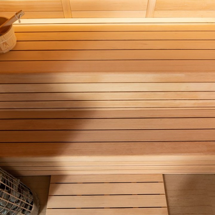 Finská sauna EAGO AWT E1624B hemlock 180×150 6,8 kW Cilindro