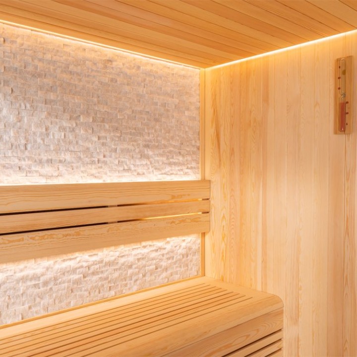 Finská sauna EAGO AWT E1811A borovice 180×180 8 kW Vega