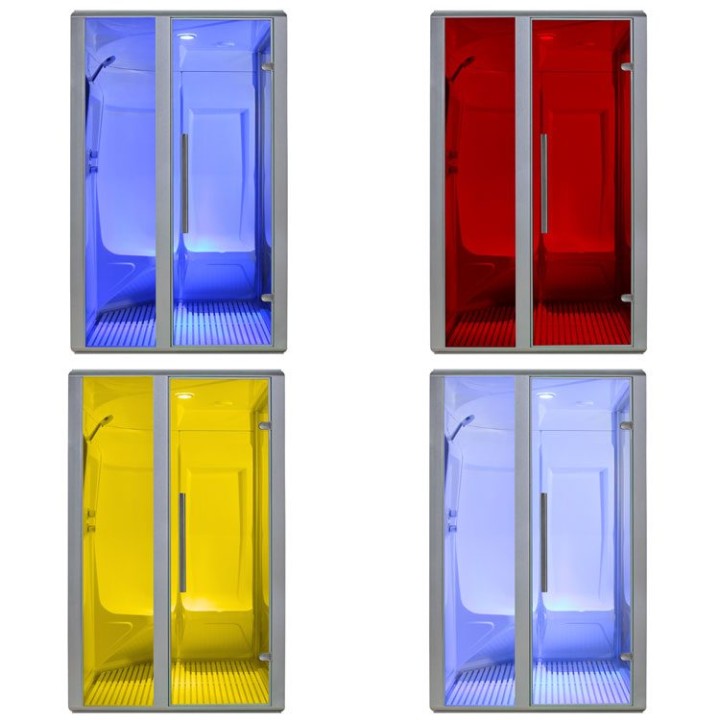 Parní sauna EAGO AWT S200D alu 114×131 levé provedení
