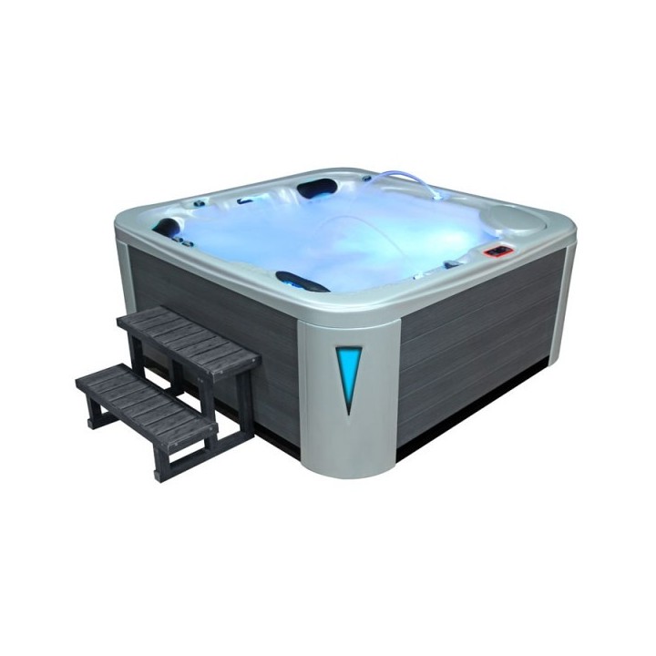 Venkovní vířivá vana EO-SPA OceanWave / hnědá Premium IN-594 215x215x95cm