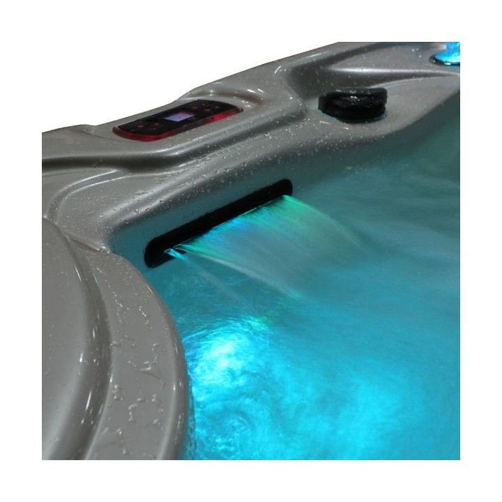 Venkovní vířivá vana EO-SPA OceanWave / hnědá Premium IN-594 215x215x95cm