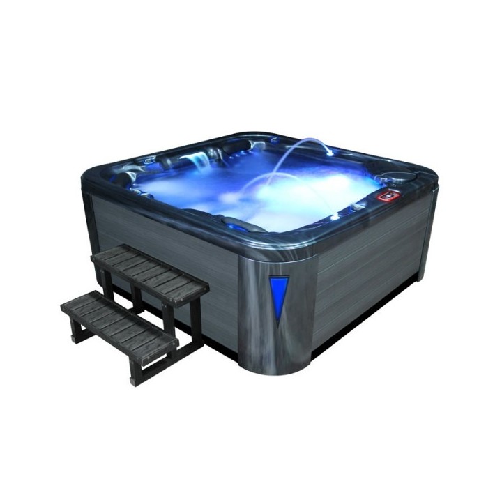 Venkovní vířivá vana EO-SPA OysterOpal / šedá Premium IN-594 215x215x95cm