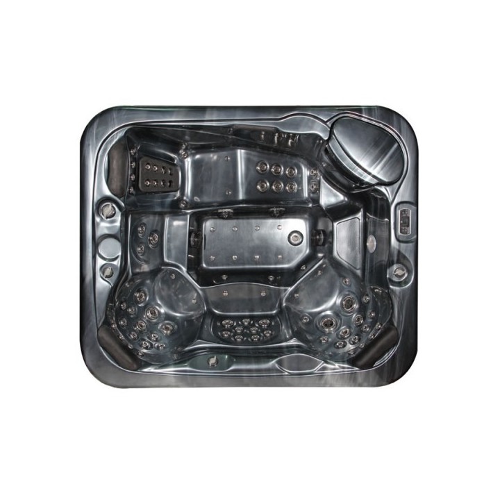 Venkovní vířivá vana EO-SPA OysterOpal / šedá Premium IN-594 215x215x95cm