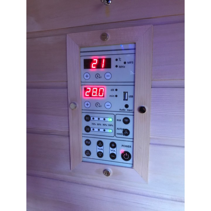 Infračervená sauna EXCLUSIVE SEVEN levá verze / kanadská borovice 210x140x200cm pro 4-5 osob